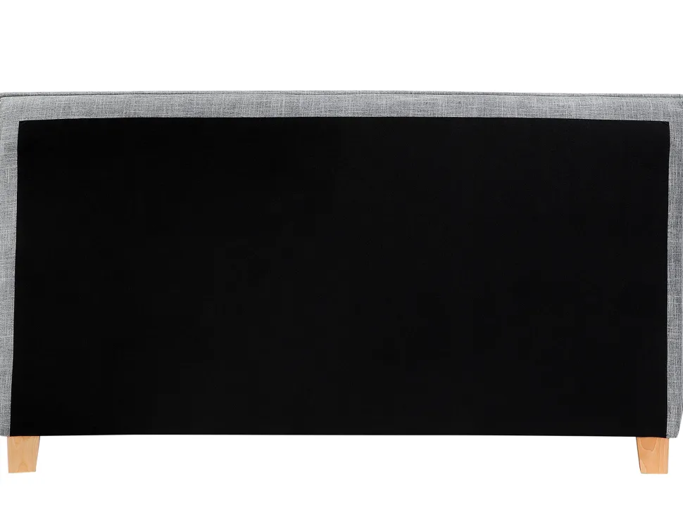Polsterbett Leinenoptik Grau Lattenrost 180 X 200 Cm Sennez