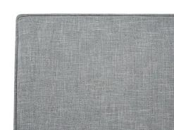 Polsterbett Leinenoptik Grau Lattenrost 180 X 200 Cm Sennez