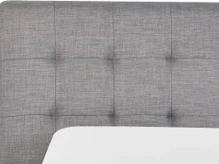 Polsterbett Leinenoptik Grau Lattenrost 180 X 200 Cm Lille