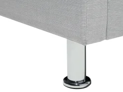 Polsterbett Leinenoptik Grau Lattenrost 180 X 200 Cm Metz