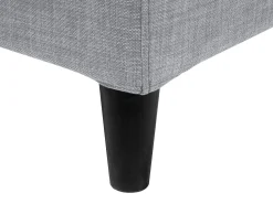 Polsterbett Leinenoptik Hellgrau Mit Led-Beleuchtung Weis 160 X 200 Cm Fitou