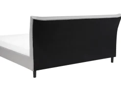 Polsterbett Leinenoptik Hellgrau Lattenrost 180 X 200 Cm Saverne