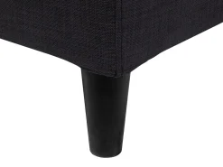 Polsterbett Leinenoptik Schwarz Lattenrost 180 X 200 Cm Fitou