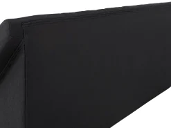 Polsterbett Leinenoptik Schwarz Lattenrost 180 X 200 Cm Vichy