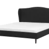 Polsterbett Leinenoptik Schwarz Lattenrost 180 X 200 Cm Colmar
