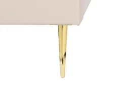 Polsterbett Samtstoff Beige 180 X 200 Cm Lattenrost Flayat