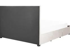Polsterbett Samtstoff Beige Mit Bettkasten 180 X 200 Cm Lievin