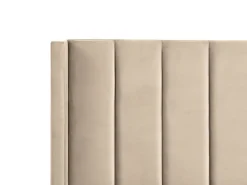 Polsterbett Samtstoff Beige Lattenrost 180 X 200 Cm Villette