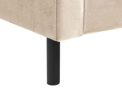 Polsterbett Samtstoff Beige Lattenrost 180 X 200 Cm Villette