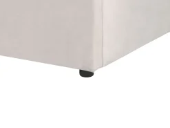 Polsterbett Samtstoff Cremeweis Mit Stauraum 180 X 200 Cm Lavaur