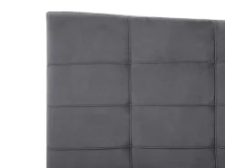 Polsterbett Samtstoff Grau Lattenrost 180 X 200 Cm Lannion