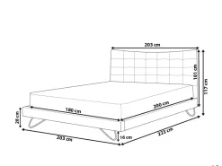 Polsterbett Samtstoff Grau Lattenrost 180 X 200 Cm Lannion