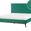 Polsterbett Samtstoff Grun Lattenrost 180 X 200 Cm Bayonne