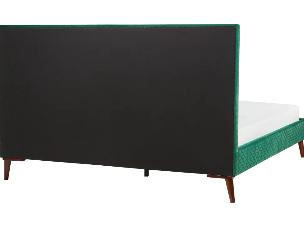 Polsterbett Samtstoff Grun Lattenrost 180 X 200 Cm Bayonne