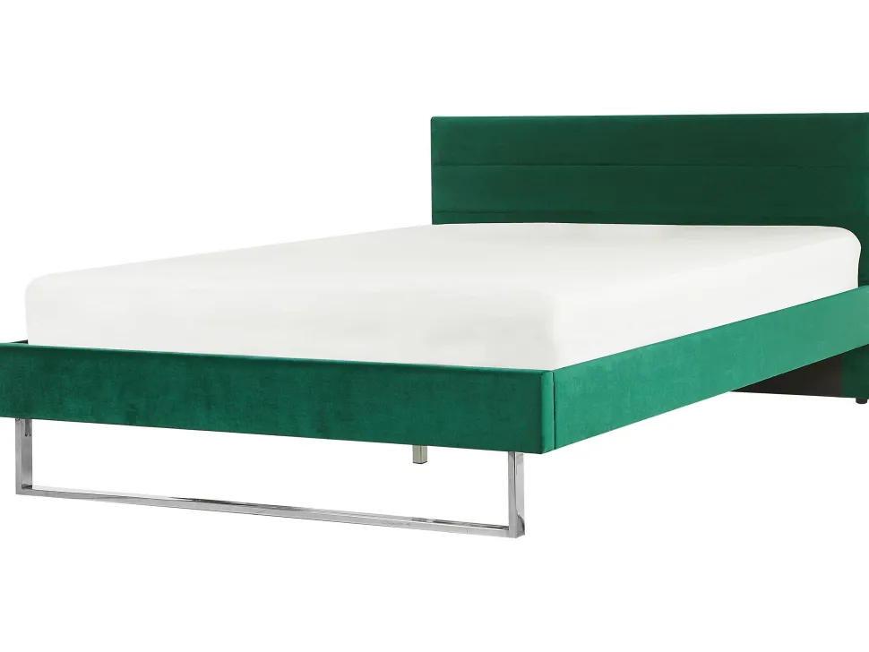 Polsterbett Samtstoff Grun 180 X 200 Cm Lattenrost Bellou