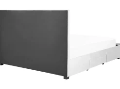 Polsterbett Samtstoff Hellgrau Mit Bettkasten 180 X 200 Cm Lievin