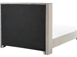 Polsterbett Samtstoff Hellgrau Lattenrost 180 X 200 Cm Lubbon