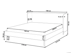 Polsterbett Samtstoff Hellbeige Lattenrost 160 X 200 Cm Arette