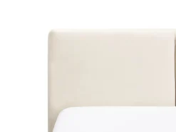 Polsterbett Samtstoff Hellbeige Mit Bettkasten Hochklappbar 180 X 200 Cm Bousse