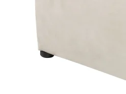 Polsterbett Samtstoff Hellbeige Mit Bettkasten Hochklappbar 180 X 200 Cm Bousse