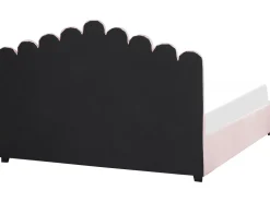 Polsterbett Samtstoff Pastellrosa Mit Bettkasten Hochklappbar 180 X 200 Cm Vincennes