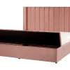 Polsterbett Samtstoff Rosa Mit Stauraum 180 X 200 Cm Noyers