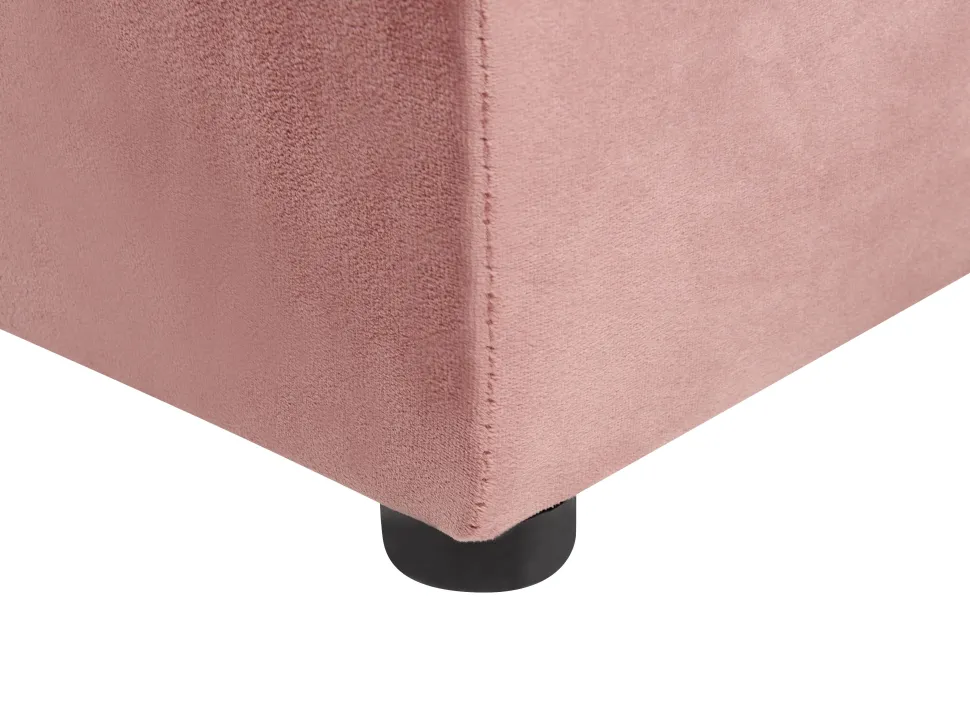 Polsterbett Samtstoff Rosa Mit Stauraum 180 X 200 Cm Noyers