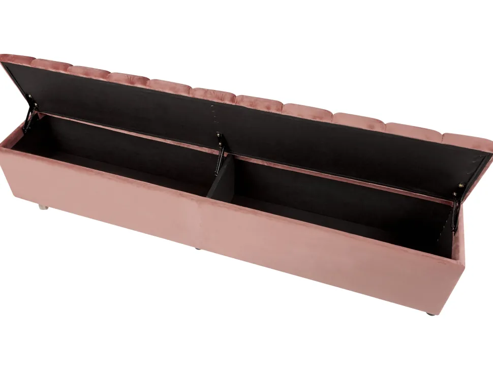 Polsterbett Samtstoff Rosa Mit Stauraum 180 X 200 Cm Noyers