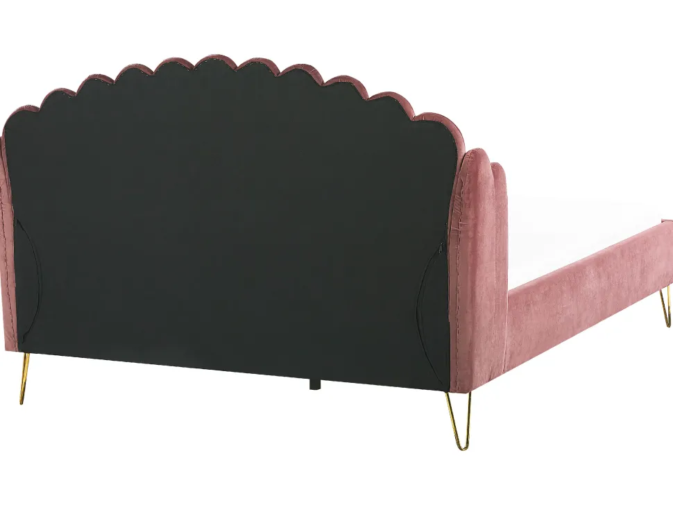 Polsterbett Samtstoff Rosa Lattenrost 180 X 200 Cm Ambillou