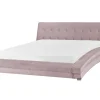 Polsterbett Samtstoff Rosa 160 X 200Cm Lille