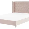 Polsterbett Samtstoff Rosa Lattenrost 180 X 200 Cm Lubbon