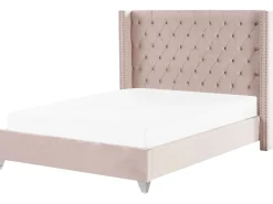 Polsterbett Samtstoff Rosa Lattenrost 180 X 200 Cm Lubbon