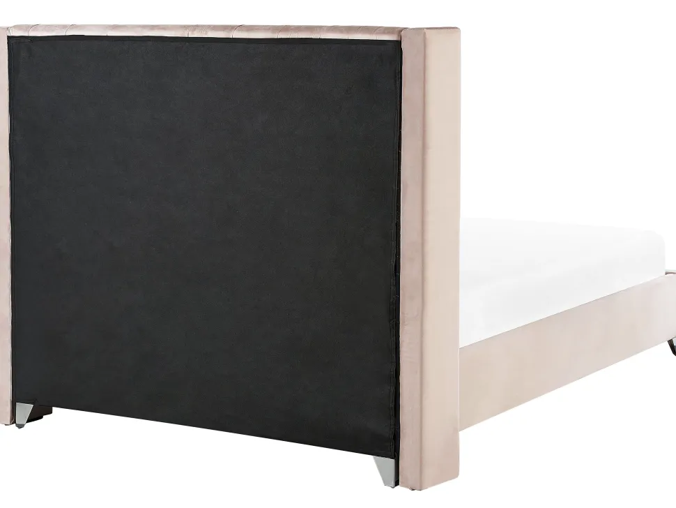 Polsterbett Samtstoff Rosa Lattenrost 180 X 200 Cm Lubbon