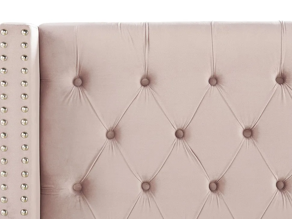 Polsterbett Samtstoff Rosa Lattenrost 180 X 200 Cm Lubbon