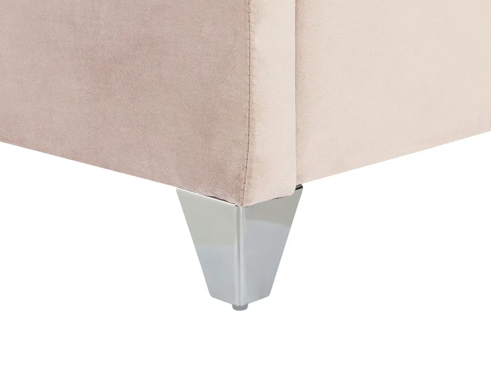Polsterbett Samtstoff Rosa Lattenrost 180 X 200 Cm Lubbon