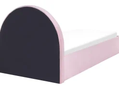 Polsterbett Samtstoff Rosa Mit Bettkasten Hochklappbar 90 X 200 Cm Anet