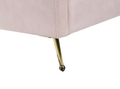 Polsterbett Samtstoff Rosa Mit Usb-Anschluss 140 X 200 Cm Miribel
