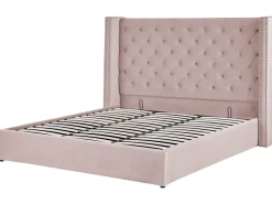 Polsterbett Samtstoff Rosa Mit Bettkasten 180 X 200 Cm Lubbon