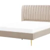 Polsterbett Samtstoff Sandbeige 180 X 200 Cm Marville