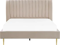 Polsterbett Samtstoff Sandbeige 180 X 200 Cm Marville