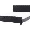 Polsterbett Samtstoff Schwarz 180 X 200 Cm Avallon