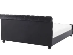 Polsterbett Samtstoff Schwarz 180 X 200 Cm Avallon