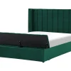 Polsterbett Samtstoff Smaragdgrun Mit Stauraum 180 X 200 Cm Noyers