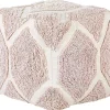 Pouf Baumwolle Beige / Rosa 40 X 40 Cm Rojhan