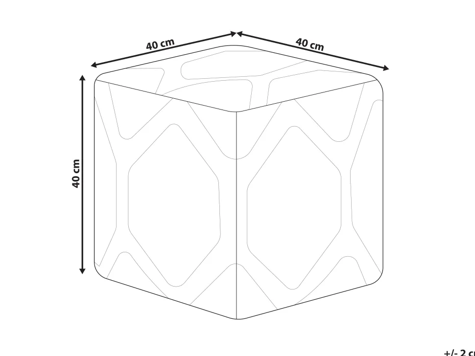 Pouf Baumwolle Beige / Rosa 40 X 40 Cm Rojhan