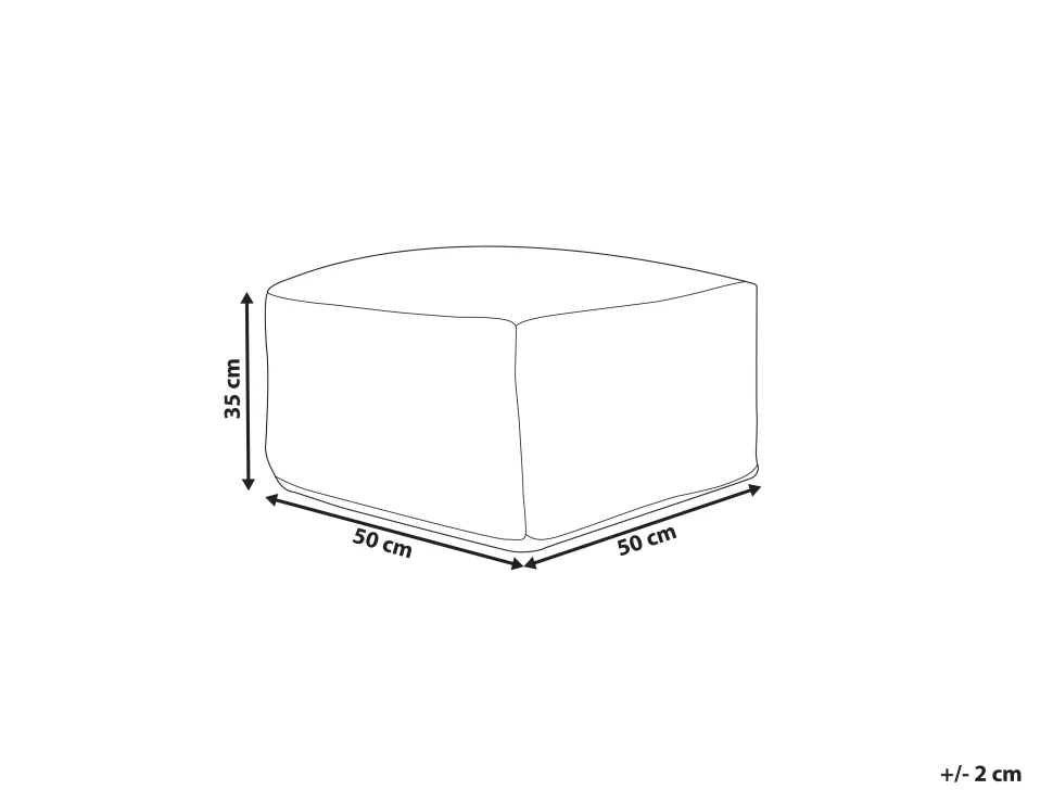 Pouf Baumwolle Blau 50 X 50 Cm Vishvi