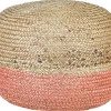 Pouf Jute Naturfarben / Rosa 50 X 40 Cm Duki