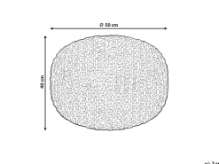 Pouf Jute Naturfarben / Rosa 50 X 40 Cm Duki