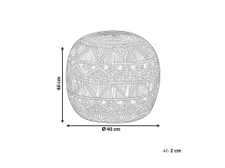 Pouf Makramee Baumwolle Rosa 40 Cm Kayseri