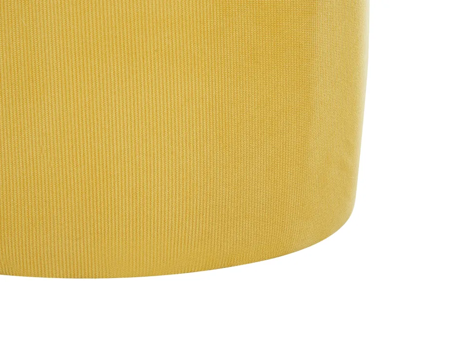 Pouf Mit Stauraum Cord Gelb 36 Cm Ruby